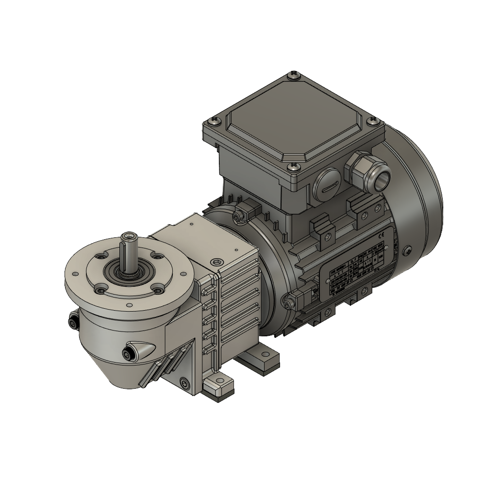 Heytraction Getriebemotor Type G23W2-09/4 bis G27W2-09/4  - Bauform B3/B14 - 0,09 kW